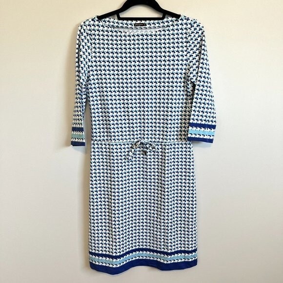 J.McLaughlin Geometric Pattern 3/4 Sleeve dress - Picture 1 of 8